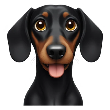 Black dachshund  sticker