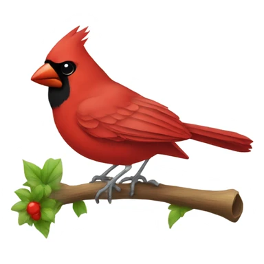 Cardinal with rainbow sticker