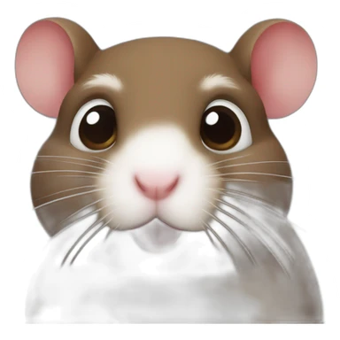 dark brown gerbil with white belly sticker