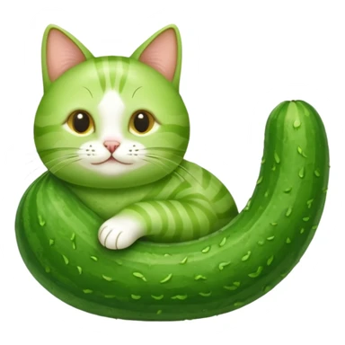 Cucumber cat sticker
