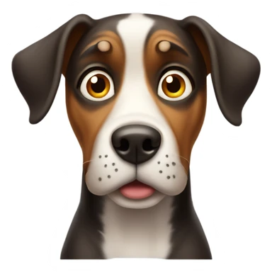 Dog with a shocked expression  sticker
