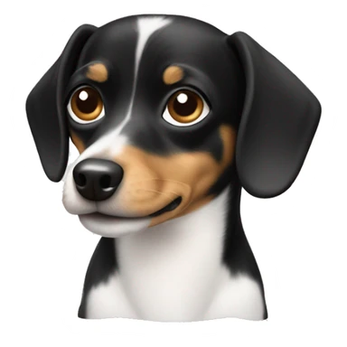 black and white chiweenie sticker