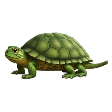 Tortue sur un lézard sticker
