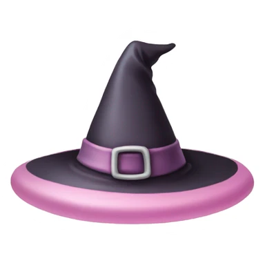 Pastel pink witch hat sticker