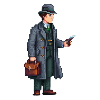 sherlock holmes solving a mystery sticker