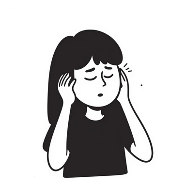 A person with earache sticker