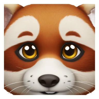 Red panda face sticker