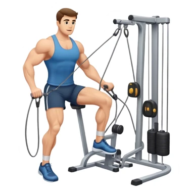 man cable-machine-leg-exercise sticker
