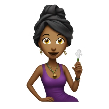 Women with hookah sticker