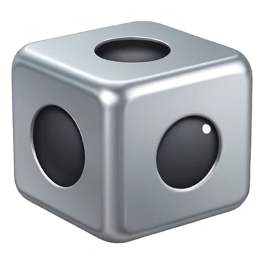 3d cube with rounded edges sticker