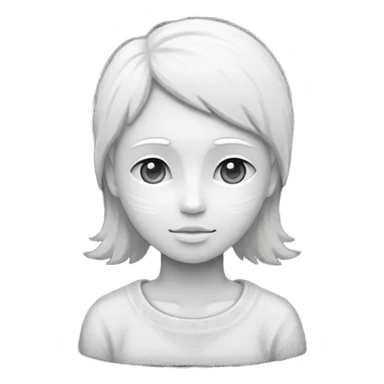 white chalk silhouette drawing sticker