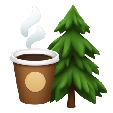 fir with coffee sticker