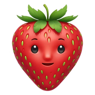Fresita rosta que la fresa no tenga cara quiero que sea linda y cute  sticker