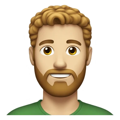 white guy with brown har and short brown beard dark green/grey eyes sticker
