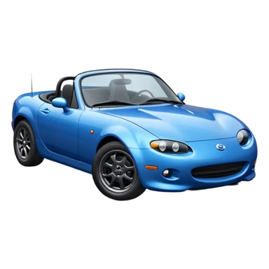 Blue Miata side view sticker
