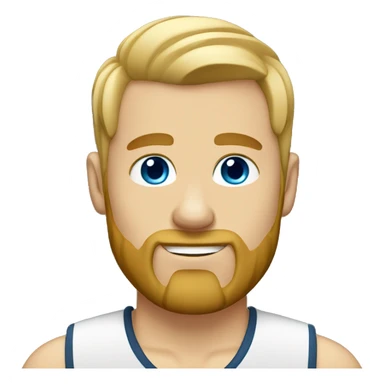 Blonde hair man with neck tattoos,  beard, blue eyes sticker