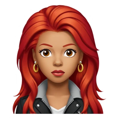 Keyshia Cole with long red hair sticker