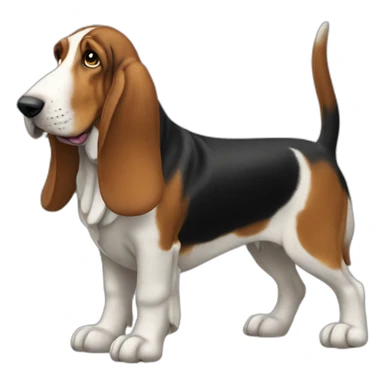Dog basset hound full-body sticker