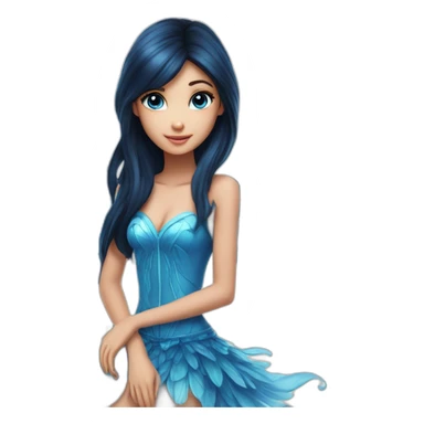 bloom-the-winx-girl-fairy-wings-dark-hair-blue-eyes sticker