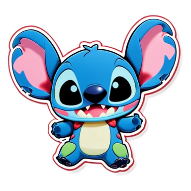 Stitch love sticker