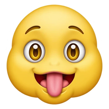Emoji sticking their tongue out and crossed eyed sticker