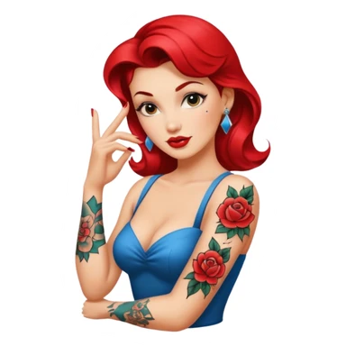 arm in (pin up tattoo)  sticker