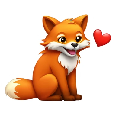 firefox in love sticker
