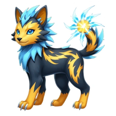 Electrike-Manectric-Luxray-Bobcat-Fakémon-fusion-animal-creature, full body  sticker