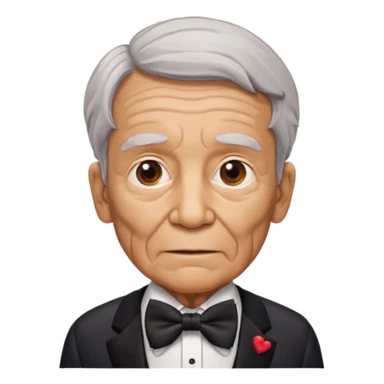 Prehistory elderly with bowtie sticker