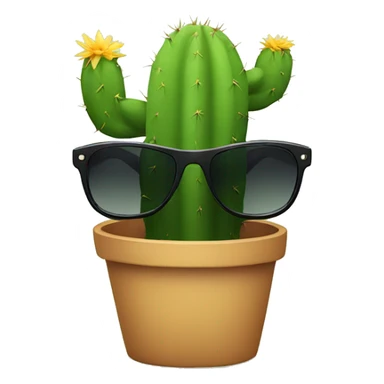 Cactus wearing sunglasses sticker