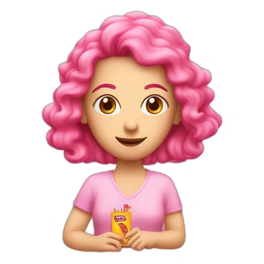 Pinke haare- Zigarette in der hand- schnell reden sticker