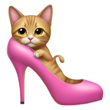 Cat wearing pink high heels sticker