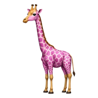 Giraffe with pink outfit sticker