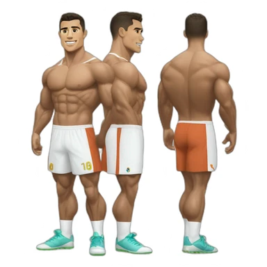 Ronaldo super musclé sticker