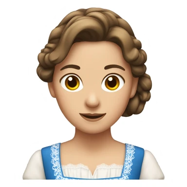 Blue Dirndl Brown haired woman  sticker