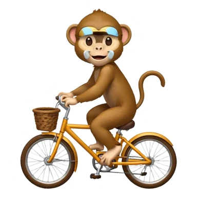 monkey riding a bicycle sticker