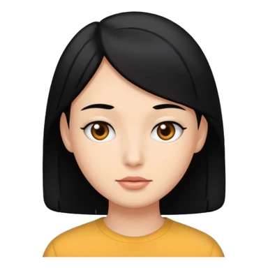 une baleine avec des cheveux noirs sticker