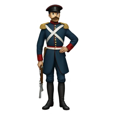 soldier in the Crimean War in full height sticker
