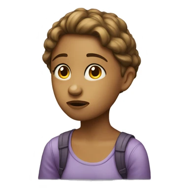 a girl who is pondering hard sticker