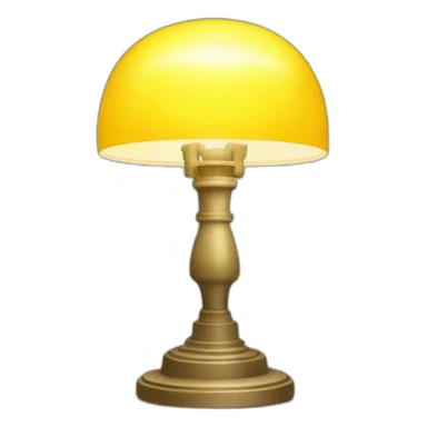 yellow lamp with brain shining sticker