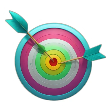 target with arrow in center sticker