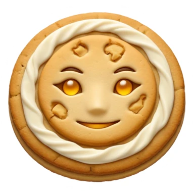 Genji cookie emoji inspired by traditional Korean sweet sticker