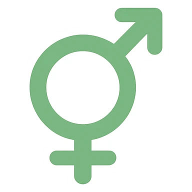 agender symbol, flat green, minimal emoji style, suitable for Discord role icon, color icon style sticker