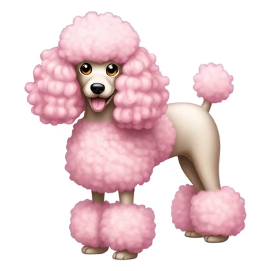 Pink-poodle-standing sticker