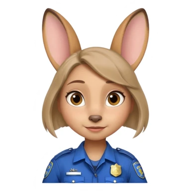 judy hopps with police suit from zootopia, pixar sticker