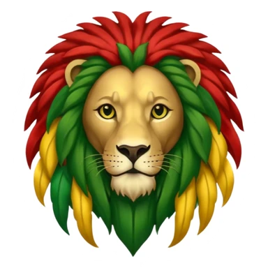 Bob Marley heraldic crest with ethiopian colors sticker