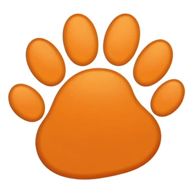 a very light orange pawprint sticker