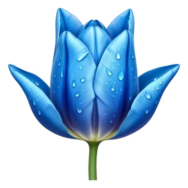 Light blue dark blue hombre Star speckled tulip sticker