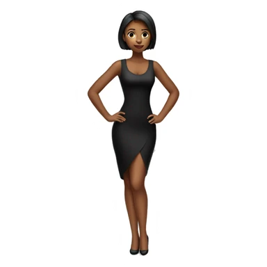 girl with smooth red tail in black tight dress sticker