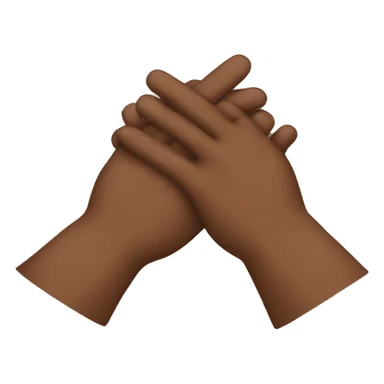 Two brown hands make cross sticker